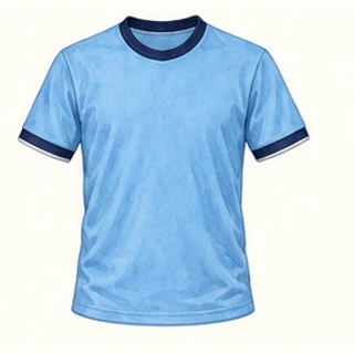 Illustrated Coventry City home-colour shirt: sky blue with navy trim.